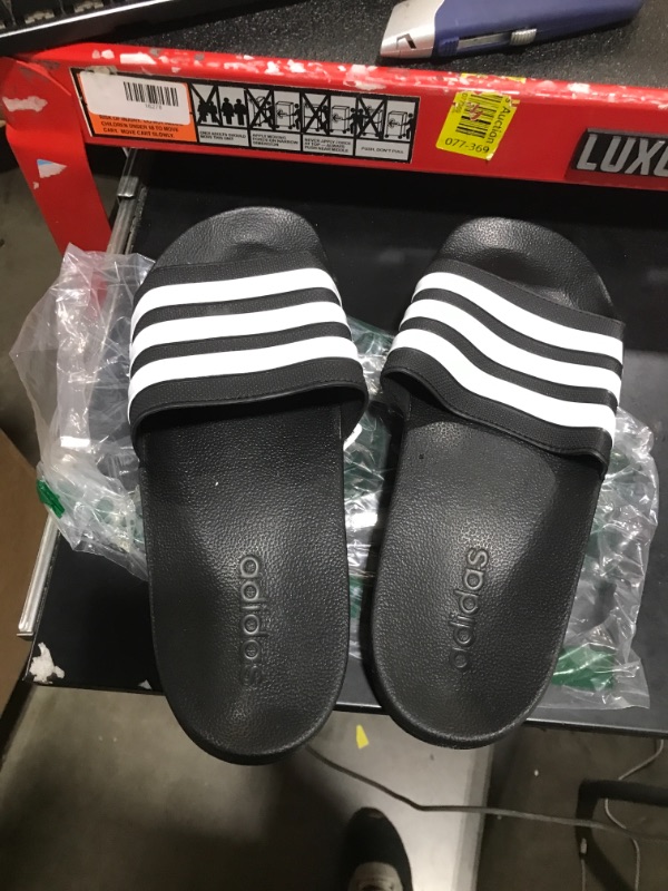 Photo 3 of adidas Men's Adilette Shower Slide Black/White/Black 9