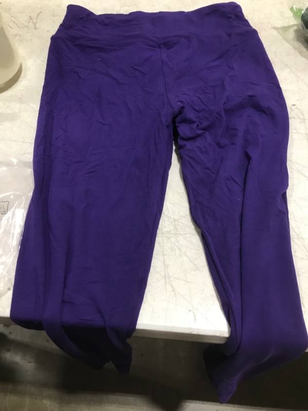 Photo 2 of  High Waisted Leggings for Women Stretch Tummy Control Workout Running Yoga Pants Reg&Plus Size 1 Pack-purple Large-X-Large