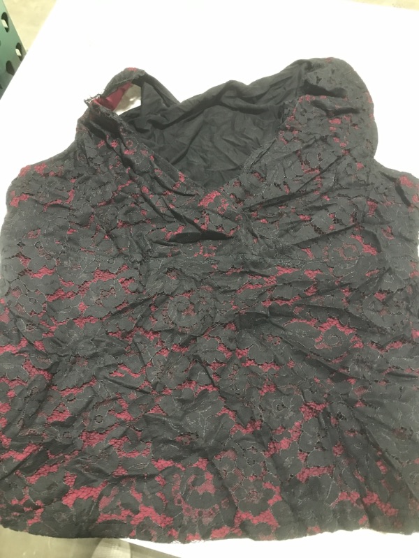 Photo 2 of  Women’s Off Shoulder Tops Sexy Long Sleeve Lace Blouses Shirts XX-Large A-black and Wine Red