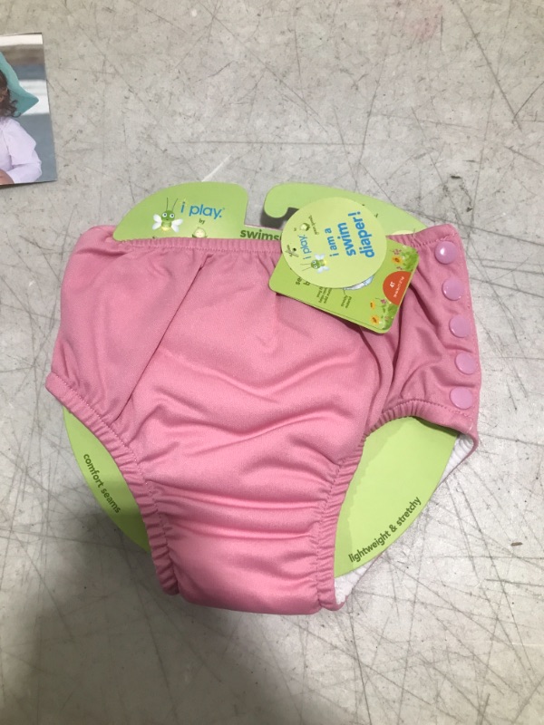 Photo 1 of i play. Unisex-Baby Snap Reusable Swim Diaper Light Pink 1 Count (Pack of 1) 4T