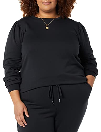 Photo 1 of Amazon Aware Women's Puff Sleeve Sweatshirt (Available in Plus Size), Black, Large
