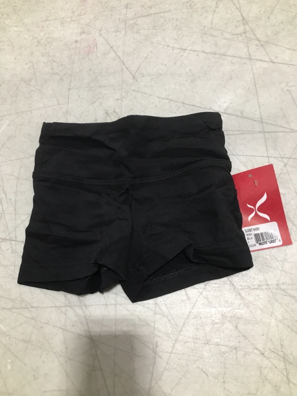 Photo 2 of Capezio Girls' Team Basic Gusset Short Little Girls (2-6X) Medium Black