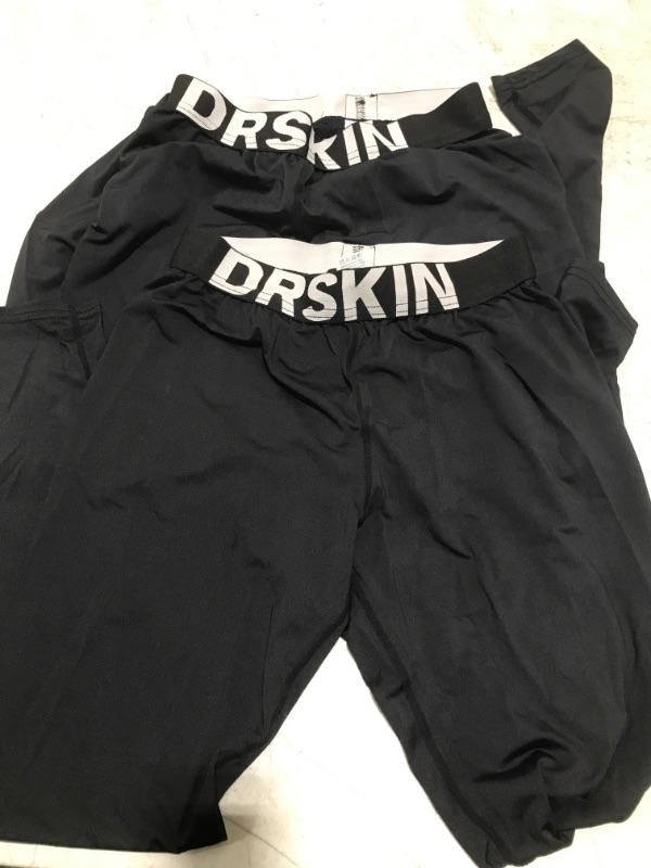 Photo 1 of 2 PAIRS OF BLACK LONG JOHNS SIZE LARGE