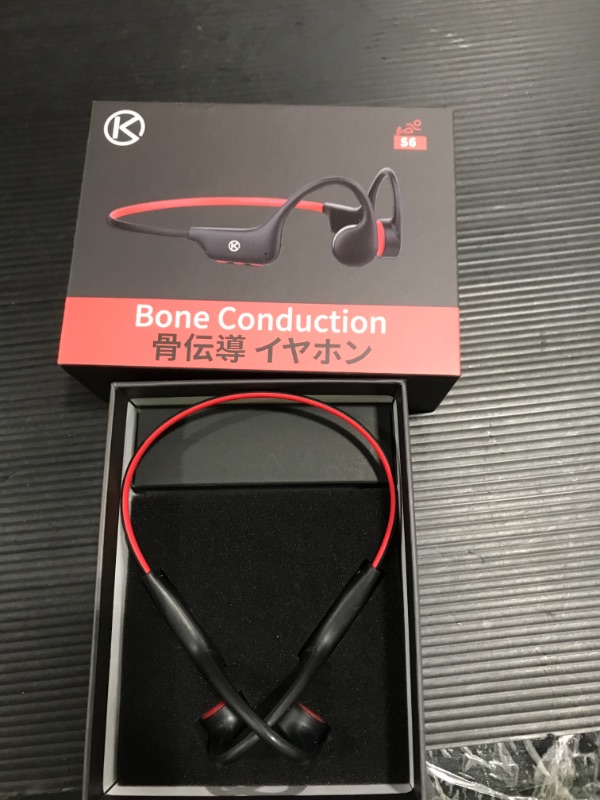 Photo 2 of Bone Conduction Headphones, Open-Ear Bluetooth Sport Headphones, Built-in Mic Wireless Earphone