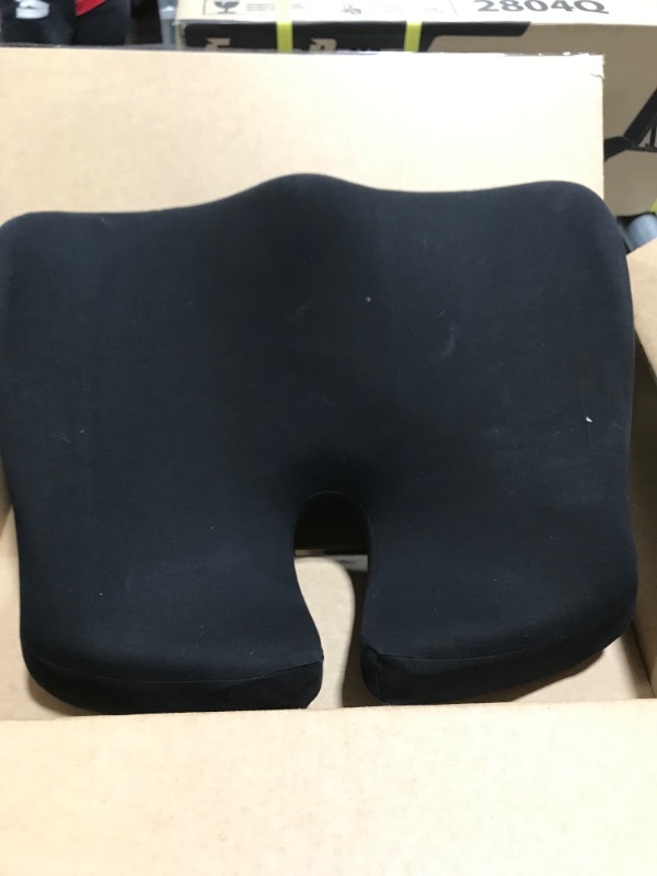 Photo 2 of Cushion Lab Patented Pressure Relief Seat Cushion for Long Sitting Hours on Office & Home Chair - Extra-Dense Memory Foam for Soft Support. Car & Chair Pad for Hip, Tailbone, Coccyx, Sciatica - Black
