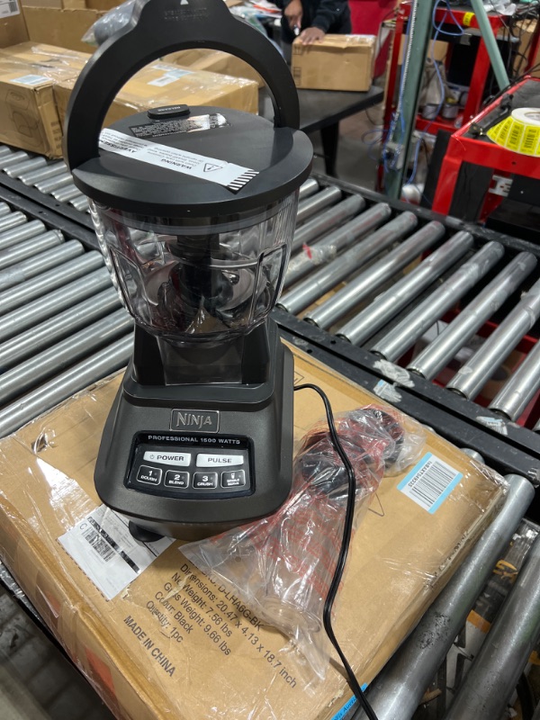 Photo 1 of Ninja BL770 Mega Kitchen System, 1500W, 4 Functions for Smoothies, Processing, Dough, Drinks & More, with 72-oz.* Blender Pitcher, 64-oz. Processor Bowl, (2) 16-oz. To-Go Cups & (2) Lids, Black BL770 Black