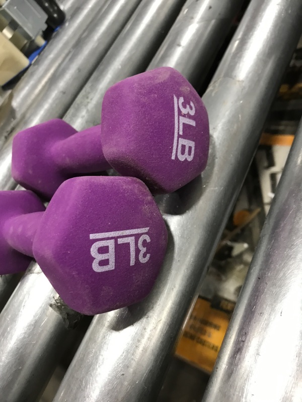 Photo 2 of 3LB DUMBELL SET-PURPLE-