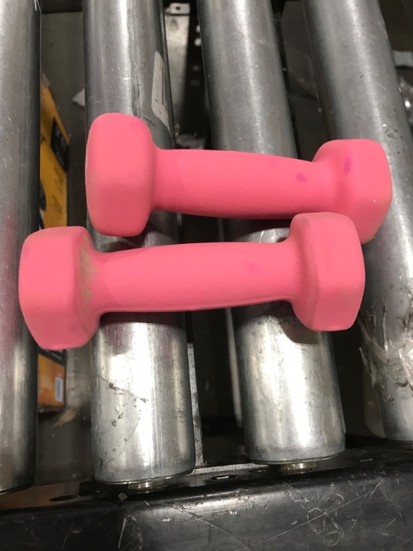 Photo 1 of 2LB DUMB BELL SET- PINK