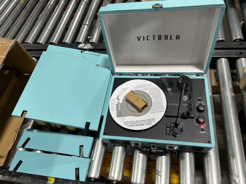 Photo 1 of Victrola Journey+ Bluetooth Suitcase Record Player, Turquoise (VSC-400SB-TRQ-SDF)
