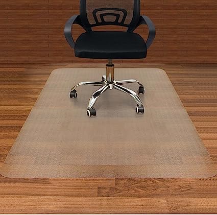 Photo 1 of AiBOB Office Chair Mat for Hardwood Floors, 36 X 48 in, Heavy Duty Floor Mats for Computer Desk, Easy Glide for Chairs, Flat Without Curling, Clear