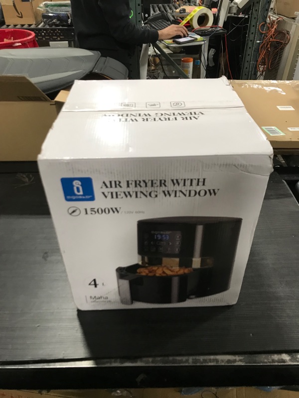 Photo 3 of 4.2 Quart Air Fryer, Aigostar 1500W Digital Air Fryer with Viewing Window, 7 One-Touch Presets & Auto Shutoff, Adjustable Temperature Control, Nonstick Basket Oilless Hot Airfryer Small Air Fryer 4 QT - Seeing Window