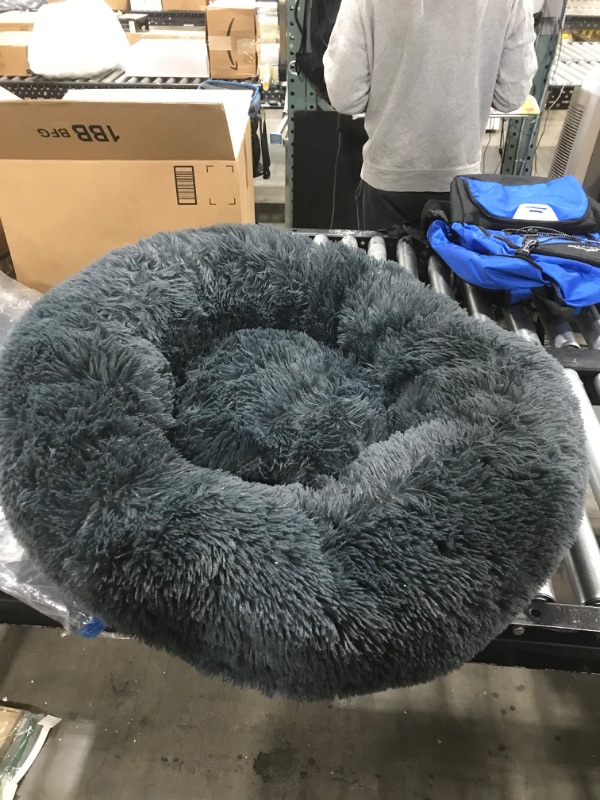 Photo 1 of  Donut Cat and Dog Bed in Shag Fur 