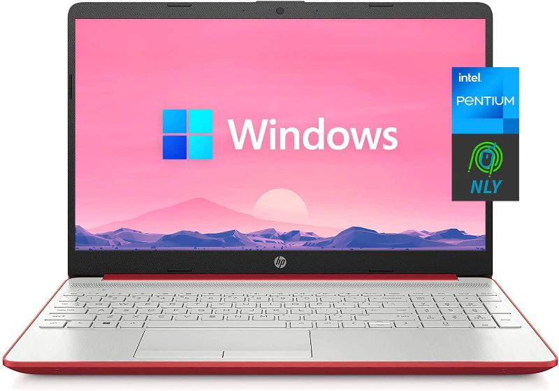 Photo 1 of HP Newest Pavilion 15.6” Laptop, Intel Pentium Quad-Core Processor, Micro-Edge Display, RJ-45 Ethernet Port, USB Type-C, HDMI, Long Battery Life, NLY MP, Windows OS (16GB RAM | 1TB SSD) Red
