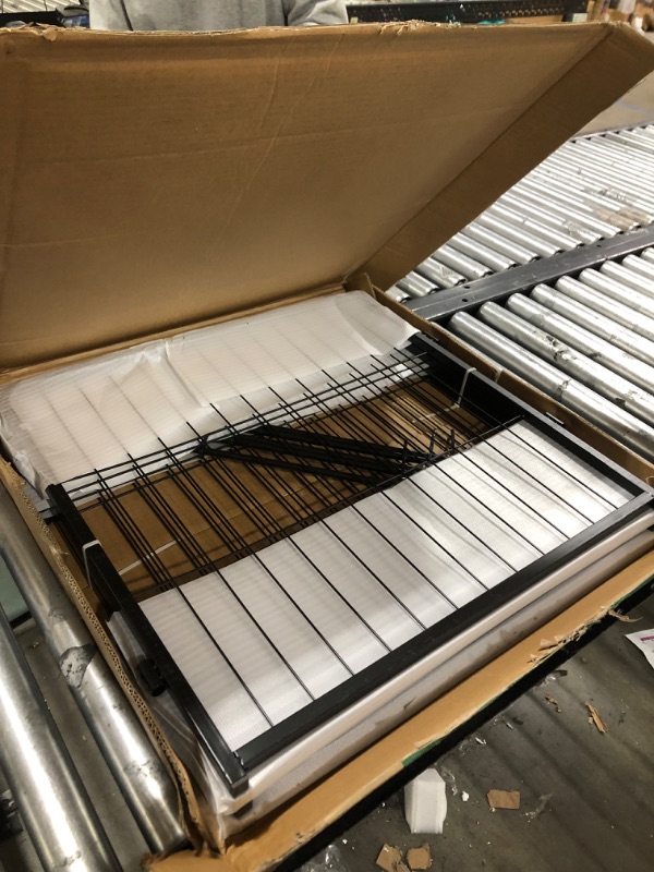 View 2 of FXW Dog Pen Panels, 4 Panels 24 Inch Height Dog Fence with 5 Rods Heavy-Duty Small Dog Playpen Pet Playpen RV Dog Fence Accessories for Camping, Yard, Patio, House