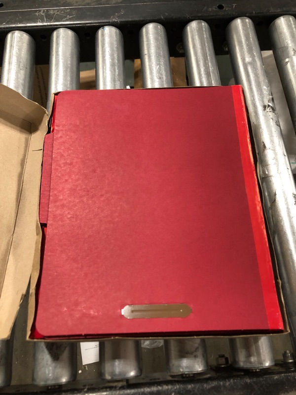 Photo 2 of Pendaflex Pressboard Classification File Folders, 3 Dividers, 2" Embedded Fasteners, 2/5 Tab Cut, Letter Size, Bright Red, Box of 101019858568

