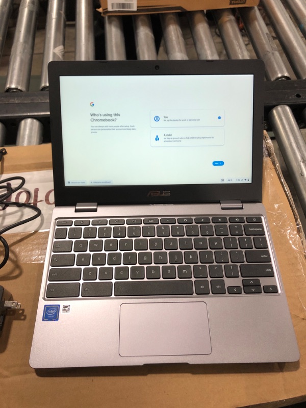 Photo 2 of ASUS Chromebook CX22N 11.6-inch HD Non-Touch 32GB eMMC Intel Celeron N3350 (4GB RAM, Intel UHD Graphics, SD Card Reader) Grey, CX22NA-211.BB01
