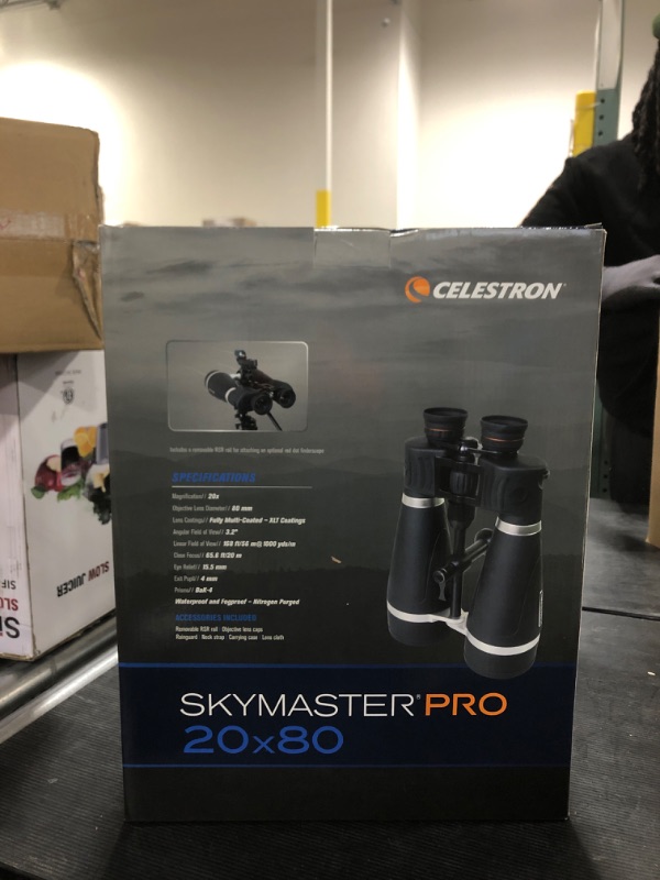 Photo 2 of Celestron 20x80 SkyMaster Pro High Power Astronomy Binoculars with Universal Smartphone Adapter 20x80 w/ Smartphone Adapter
