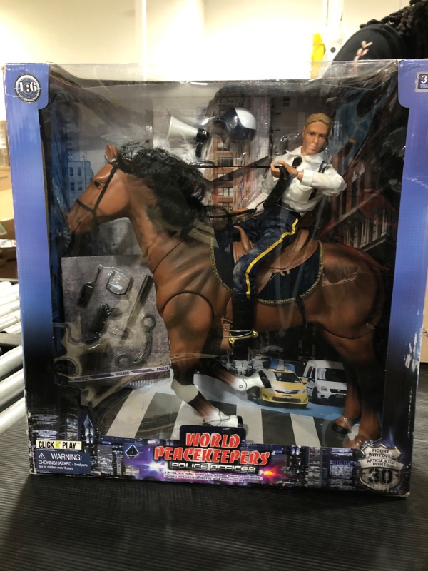 Photo 2 of Click N' Play Police on Horse 12" Action Figure Play Set with Accessories