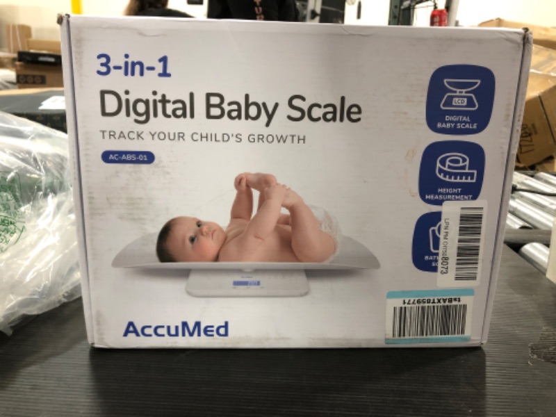 Photo 2 of AccuMed Baby Scale, Pet Scale, Multi-Function Toddler Scale, Digital Baby Scale, Blue Backlight, Weight and Height Track