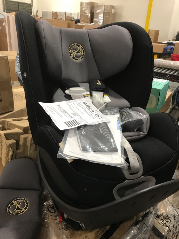 Photo 2 of CYBEX Sirona S with SensorSafe, Convertible Car Seat, 360° Rotating Seat, Rear-Facing or Forward-Facing Car Seat, Easy Installation, SensorSafe Chest Clip, Instant Safety Alerts, Premium Black Car Seat Pepper Black