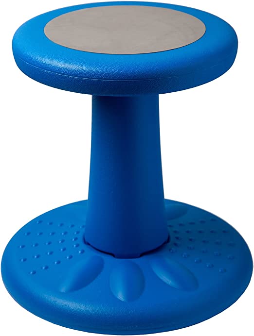 Photo 1 of Active Chairs Wobble Stool for Kids, Flexible Seating Improves Focus and Helps ADD/ADHD, 14-Inch Preschool Chair, Ages 3-7, Blue
