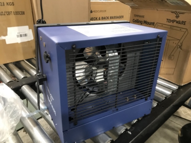 Photo 3 of TEMPWARE Electric Garage Heater, 5000-Watt Ceiling Mount Shop Heater with 3 Heat Levels, 240-Volt Hardwired Fan-Forced Industrial Heater, Ideal for Workshop