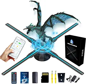 Photo 1 of 3D Hologram Fan, Missyou 20.5 Inch 3D Hologram Projector Advertising Display with Remote and Bluetooth and APP, 700 Video Library for Business Store Signs, Bar, Casino, Party, Christmas 