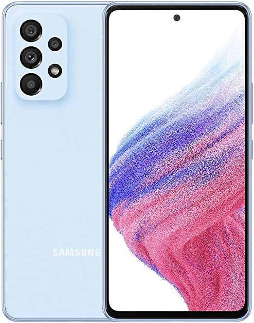 Photo 1 of Samsung Galaxy A53 5G (SM-A536E/DS) Dual SIM,128 GB 6GB RAM, Factory Unlocked GSM, International Version - No Warranty - (Awesome Blue) 