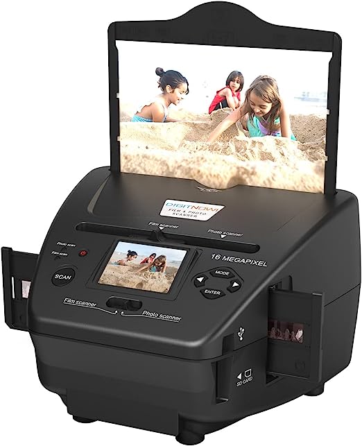 Photo 1 of DIGITNOW Film & Photo Scanner,4-in-1 Film Scanner, with 2.4" LCD Screen Converts 35mm/135 Slides & Negatives Film, Photo, Business Card for Saving to 16MP Digital Image
