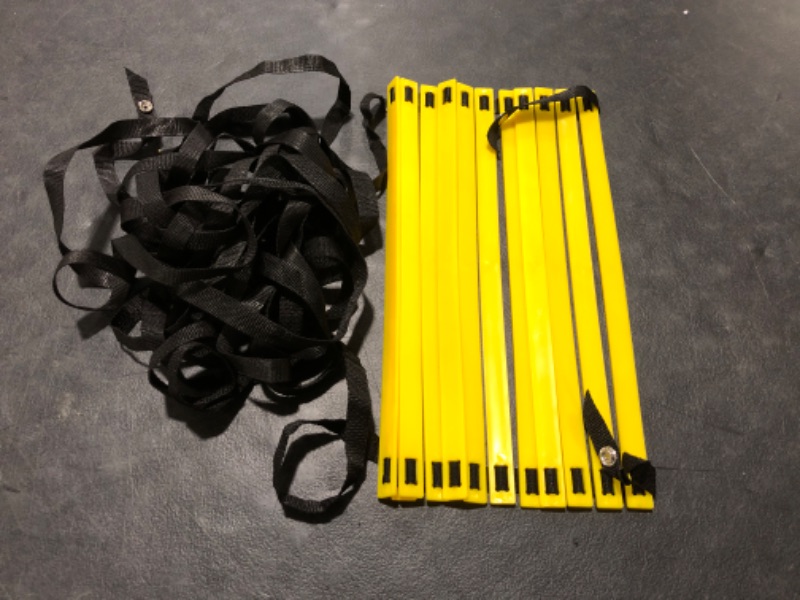 Photo 2 of Agility Ladder Speed ??Agility Training, Footwork Training Agility Ladder with Tote Bag (Color : Yellow, Size : 16 rungs 8m Long)