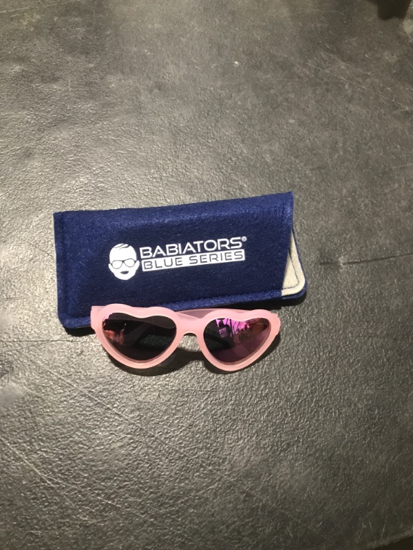 Photo 2 of Babiators Blue Series Polarized UV Protection Children's Sunglasses, Pink Transparent - Ages 0-2Y