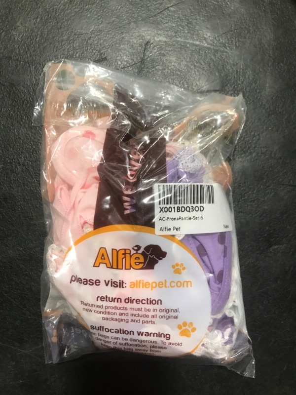 Photo 2 of Alfie Pet - Frona Diaper Dog Sanitary Pantie with Suspender 2-Piece Set for Girl Dogs - Size: Small Small (2 Count) 2-piece Set