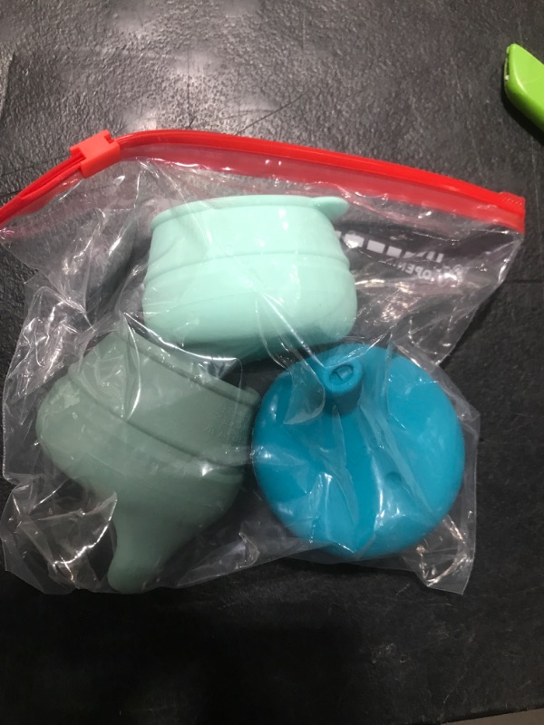 Photo 2 of Boon SNUG Spout Sippy Lids, Assorted Colors (Pack of 3) Green