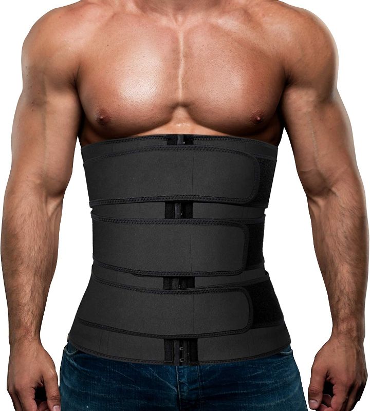 Photo 1 of  Mens Workout Waist Trainer Neoprene Corset Sauna Sweat Trimmer Cincher Slimming Belly with Belts
SIZE XL