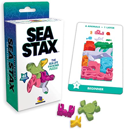 Photo 1 of Brainwright - Sea STAX - The Deep Sea Creature Shaped Pattern Puzzle Packing Game, Multi-Colored Brain Teaser Toy, Kids and Adults
