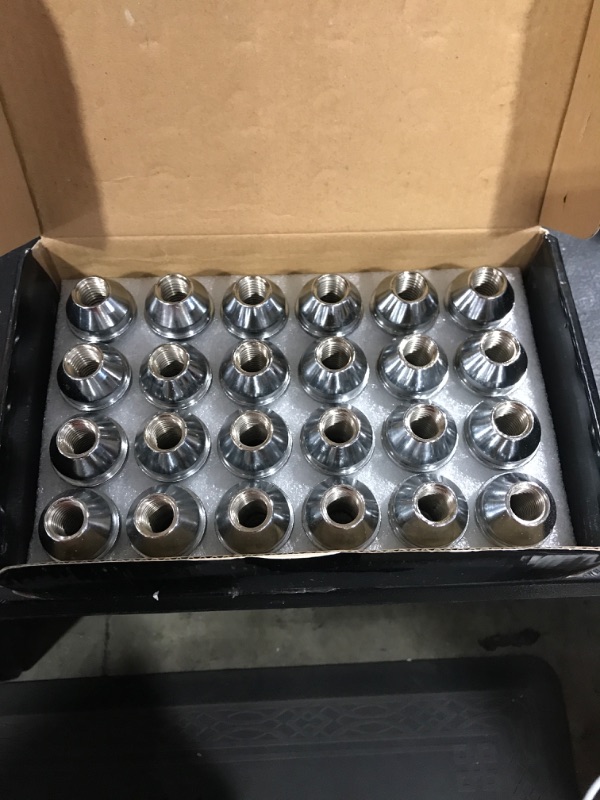 Photo 2 of 24PCS 2.2'' Tall 13/16" Hex M14x2.0 Chrome OEM Factory Style Large Acorn Seat Lug Nuts for F-150 Expedition Lincoln Navigator