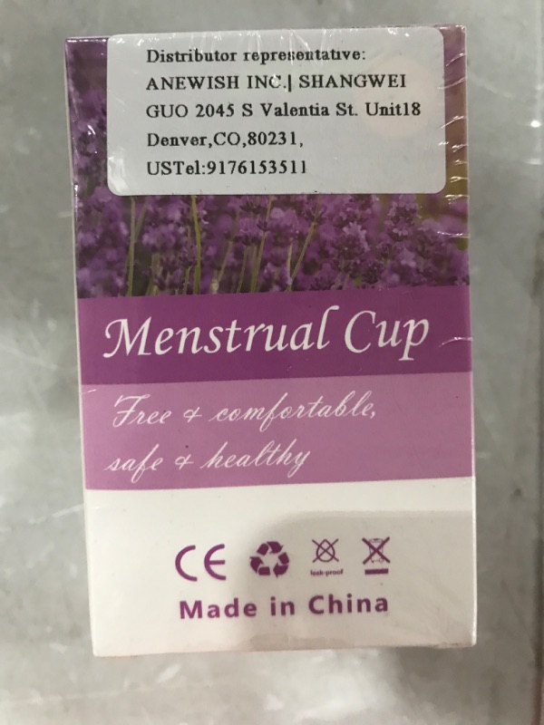 Photo 2 of Aisitelu Menstrual Cup Reusable Period Cup 100% Imported Silicone Menstrual Cup Wear for 12 Hours, Large