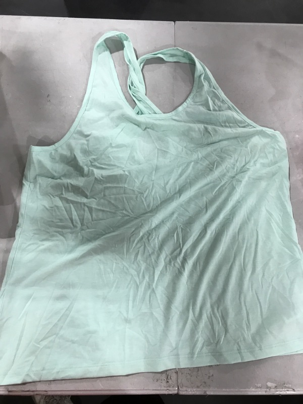 Photo 2 of Amazon Essentials Women's Studio Lightweight Keyhole Tank X-Large Light Blue