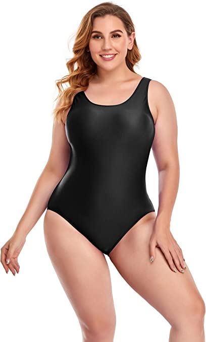 Photo 1 of Annbon Women's One Piece Swimsuit Retro Plus Size Bathing Suit Conservative Monokini Swimwear Size 3X