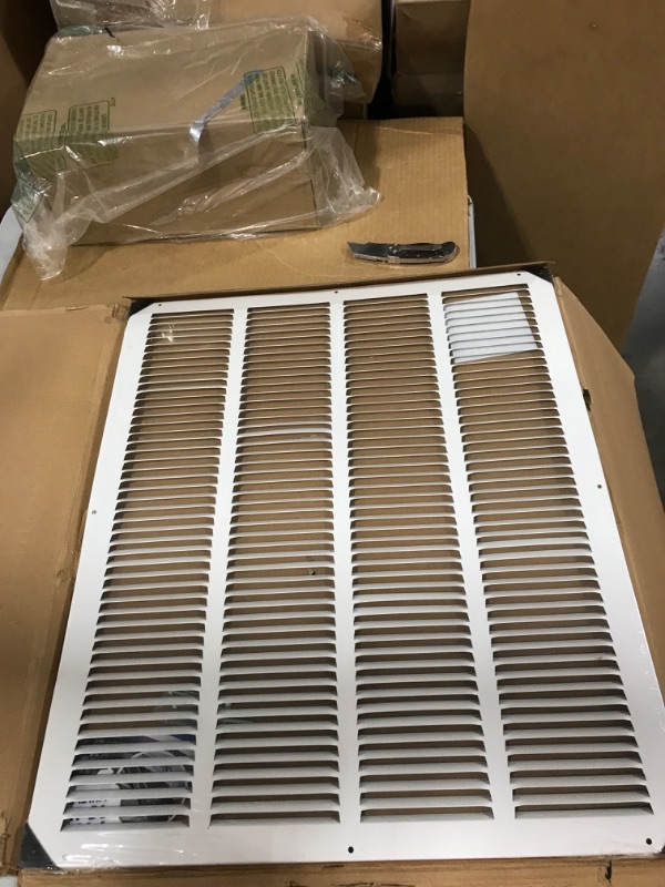 Photo 2 of 20"w X 24"h Steel Return Air Grilles - Sidewall and Ceiling - HVAC Duct Cover - White [Outer Dimensions: 21.75"w X 25.75"h] 20 X 24 White
