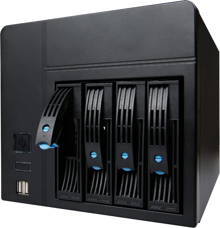 Photo 1 of NAS Case 4-Bay K3 Chassis,AUDHEID New Network Storage Server,Compatible Flex PSU Mini-ITX,4 x 2.5/3.5" Tray,Network Attached Storage Enclosure with 2 Front USB Ports and Chassis Fan