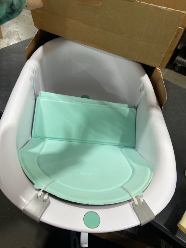 Photo 2 of 4-in-1 Grow-with-Me Bath Tub by Frida Baby Transforms Infant Bathtub to Toddler Bath Seat with Backrest for Assisted Sitting in Tub