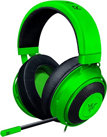 Photo 1 of Razer Kraken Gaming Headset: Lightweight Aluminum Frame, Retractable Noise Isolating Microphone, For PC, PS4, PS5, Switch, Xbox One, Xbox Series X & S, Mobile, 3.5 mm Audio Jack – Green
