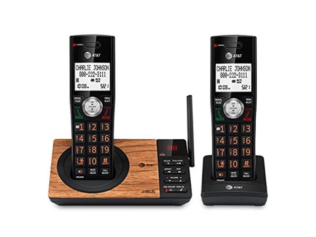 Photo 1 of At & T Cl82267 Dect 6.0 2-handset Cordless Phone for Home with Answering Machine, Call Blocking, Caller ID Announcer, Intercom and Long Range, Black.
