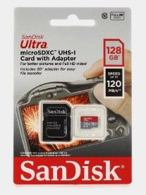 Photo 1 of SanDisk Ultra® MicroSDXC™ UHS-I Card with Adapter - 128GB - SDSQUAB-128G-GN6MA
