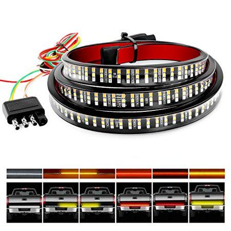 Photo 1 of Nilight TR-04 Truck Tailgate Bar 60 Triple Row 504 LED Strip with Red Brake White Reverse Sequential Amber Turning Signals Strobe Lights?2 Years Wa
