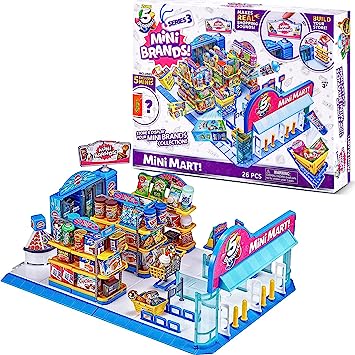 Photo 1 of 5 Surprise Mini Brands Mini Mart Playset Series 3 by ZURU with 5 Exclusive Mystery Mini Brands, Store and Display Your Mini Collectibles Collection!
