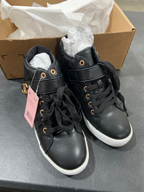 Photo 2 of Juicy Couture Womens Wedge Sneakers High Top Womens Sneakers with Wedge, Wedgies Sneakers, Wedge Shoes for Women 6 Black