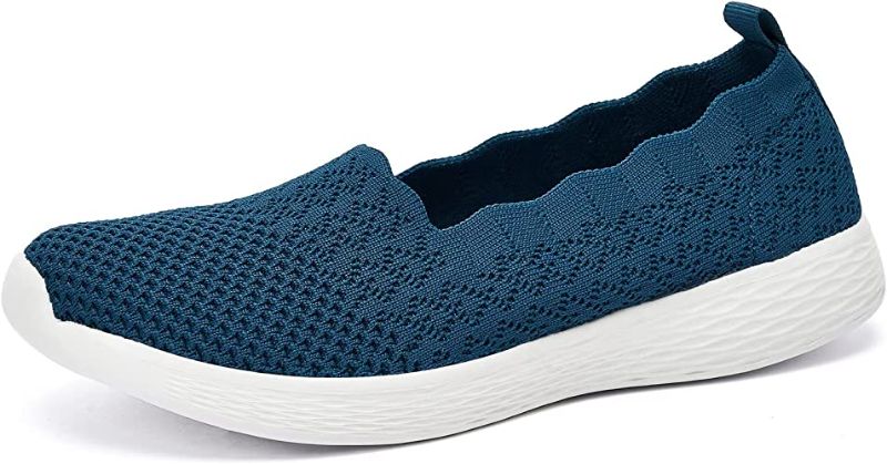 Photo 1 of  Women's Casual Slip on Walking Flat Shoes-Lightweight Low-Top Knit Loafer Sneaker