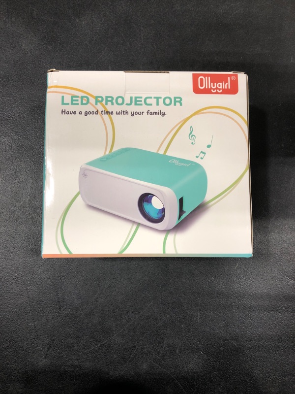 Photo 2 of Mini Projector Home Theater Portable Upgrade 1080P Supported, Phone Can Connect to Movie Wirelessly, Compatible with Smartphone/ Tablet/ Laptop/ TV Stick/ USB Drive, mint green (VF270GW)